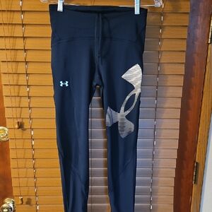Under Armour Navy Blue and White Performance Leggings